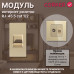 Механизм розетки CORKER 1/2 Rj-45 CAT5 компьютер / золотой
