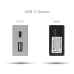 Механизм розетки CORKER 1/2 USB + TYPE-C 2.4А / серый