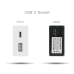 Механизм розетки CORKER 1/2 USB + TYPE-C 2.4А / белый