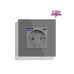 Умная встроенная WiFi розетка 20W с USB и Type-C (A+C) с заземлением и защитными шторками CORKER в стеклянной рамке (Алиса, Маруся, Smart life) / серый