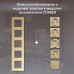 Рамка электроустановочная CORKER 5 постов / стекло / золотой