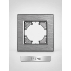Рамка 1 пост CORKER для розеток и выключателей серии TREND / серый