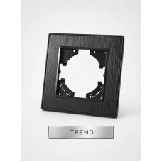 Рамка 1 пост CORKER для розеток и выключателей серии TREND, черная