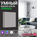 Умный сенсорный WiFi выключатель CORKER двухклавишный 1000 Вт / стекло / серый. Работает с Алисой и Smart life