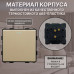 Механический одноклавишный ПРОХОДНОЙ выключатель CORKER (1 клавишный переключатель) / золотой