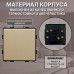 Механический одноклавишный ПЕРЕКРЕСТНЫЙ выключатель CORKER (1 клавишный переключатель) / золотой