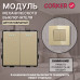 Механический двухклавишный выключатель CORKER (2 клавишный) / золотой