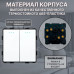 Механический двухклавишный ПРОХОДНОЙ выключатель CORKER (2 клавишный переключатель) / белый