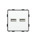 Механизм розетки CORKER 3.1A Usb / белый