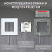 Розетка CORKER с двумя USB с заземлением и защитными шторками, без рамки / белый