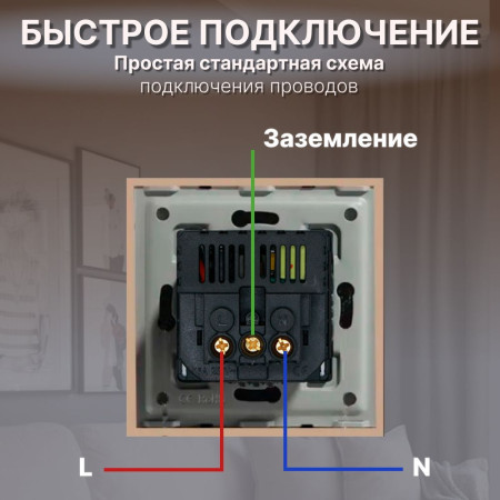 Розетка CORKER с двумя USB с заземлением и защитными шторками, без рамки / золотой