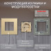 Розетка CORKER с двумя USB с заземлением и защитными шторками, без рамки / золотой