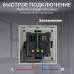 Розетка CORKER с двумя USB с заземлением и защитными шторками, без рамки / серый