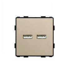 Механизм розетки CORKER 3.1A Usb / золотой
