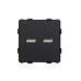 Механизм розетки CORKER 3.1A Usb / черный