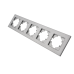 Рамка 5 постов CORKER для розеток и выключателей серии TREND, серая