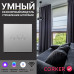 Умный сенсорный WiFi модуль управления шторами CORKER / стекло / серый